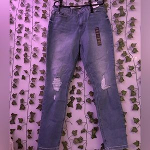 DKNY high rise light skinny jeans